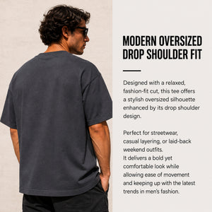 5-Pack Men's Oversized Heavyweight Cotton Crew Neck Short Sleeve Tshirts Loose Fit Tops (S-3XL) view 4