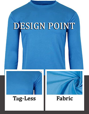 Men's Long Sleeve Moisture-Wicking Crew Neck Tees – Quick Dry, Odor Resistant, Wrinkle-Free Active Shirts view 2