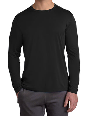 Men's Long Sleeve Moisture-Wicking Crew Neck Tees – Quick Dry, Odor Resistant, Wrinkle-Free Active Shirts view 4