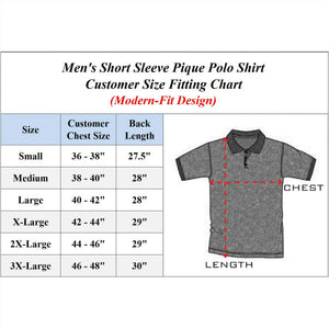 3-Pack Men’s Short Sleeve Pique Polo Shirt with Ribbed Collar and Breathable Cotton-Blend Fabric (S-3XL) view 4