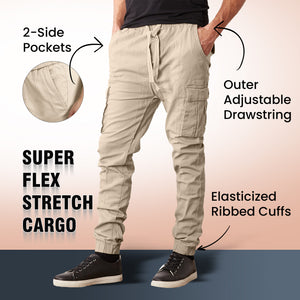 Men's Super Flex Stretch Cargo Jogger Pants (Sizes S-2XL) view 2