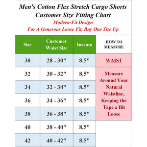 Men’s 3-Pack Super Stretch Cargo Shorts with Button Closure and Zipper Pockets (Sizes: 30-42) view 2