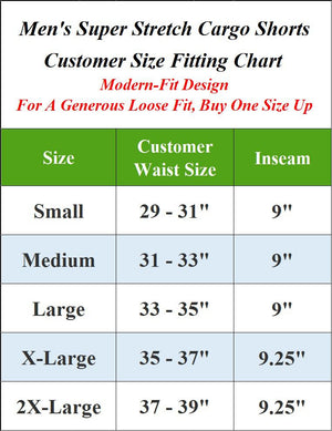 Men’s Flex Cargo Shorts with Elastic Waistband and Drawstring – Comfortable Fit with 6 Pockets and Stretch Fabric (S-2XL) view 2