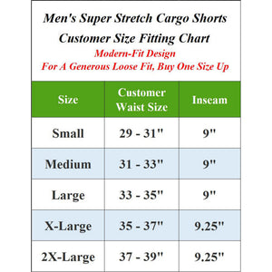 5-Pack Men’s Flex Cargo Shorts with Elastic Waistband and Drawstring – Comfortable Fit with 6 Pockets and Stretch Fabric (S-2XL) view 2