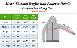 Men's Waffle Knit Thermal Pullover Hoodie (S-3XL) view 2