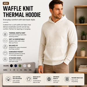 3-Pack Men's Waffle Knit Thermal Pullover Hoodie (S-3XL) view 6