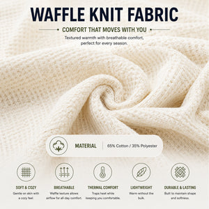 3-Pack Men's Waffle Knit Thermal Pullover Hoodie (S-3XL) view 3