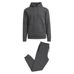 Men’s Soft Fleece Cotton Blend Pullover Hoodie & Sweatpants Jogging Set view 6