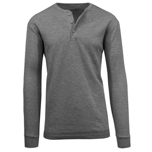 Mens Long Sleeve Henley Thermal Tee (S-3XL) view 3