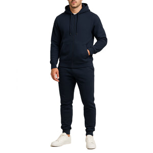 Men's Fleece-Lined Full-Zip Hoodie & Jogger 2-Piece Set view 6