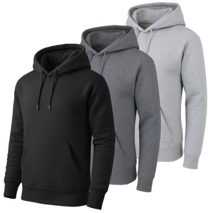 3-Pack Men's Fleece-Lined Pullover Hoodie (Sizes, S-5XL) view 1