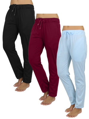 Women's 3-Pack Loose Fit Classic Lounge Pants (Sizes, S-3XL) view 5