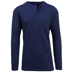 Mens Long Sleeve Henley Thermal Tee (S-3XL) view 6