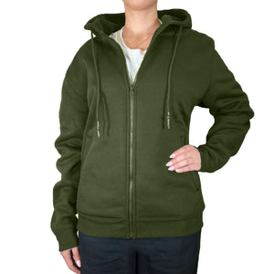 Women’s Fleece-Lined Zip-Up Hoodies – Warm Cotton Blend, Modern Fit Sweatshirts view 5