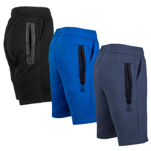 3-Pack Women's Loose-Fit Tech Fleece Shorts – Soft, Breathable Fabric with Zipper Pocket & Adjustable Waistband view 6