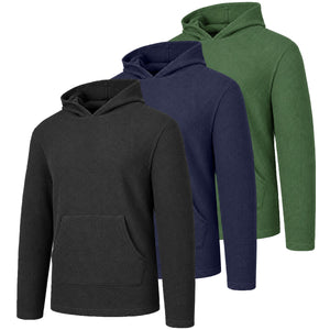 3-Pack Men's Waffle Knit Thermal Pullover Hoodie (S-3XL) view 1