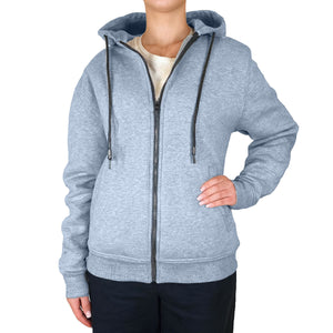 Women’s Fleece-Lined Zip-Up Hoodies – Warm Cotton Blend, Modern Fit Sweatshirts view 4