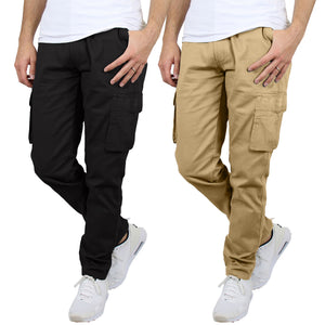 2-Pack Men's Flex-Stretch Cotton Cargo Pants – Comfortable, Durable & Versatile (31-Inch Inseam) view 5