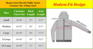 Mens Sherpa-Lined Hooded Puffer Jacket (Sizes, S to 2XL) view 2