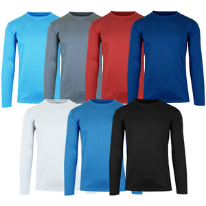 Men's Long Sleeve Moisture-Wicking Crew Neck Tees – Quick Dry, Odor Resistant, Wrinkle-Free Active Shirts view 1