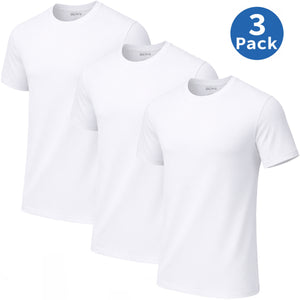 Men's Multi-Pack Classic Short Sleeve Crew Neck 100% Cotton Undershirts (Sizes, S to 3XL) view 2