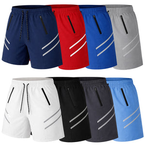 Men's 3-Pack Performance Training Shorts With Zipper Pockets (Sizes, S to 2XL) view 2