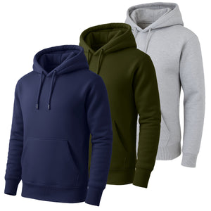 3-Pack Men's Fleece-Lined Pullover Hoodie (Sizes, S-5XL) view 5