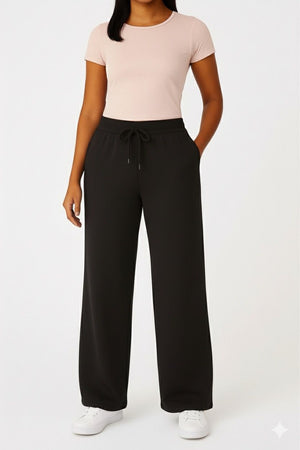 Women's Heavyweight Wide Leg Loose-Fit Fleece-Lined Sweatpants view 1