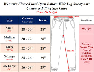 Women's Heavyweight Wide Leg Loose-Fit Fleece-Lined Sweatpants view 2