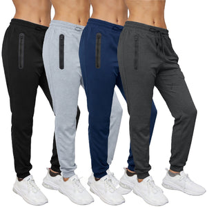 Women's Loose Fit Performance Tech Joggers Sweatpants With Heat Seal Zipper Side Pockets (Sizes: S-2XL) view 1