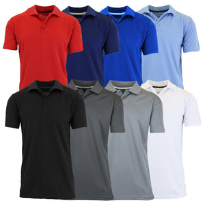 Men's Short Sleeve Polo Shirts – Moisture-Wicking, Stretch Knit, Tagless, Regular Fit for All-Day Comfort view 1