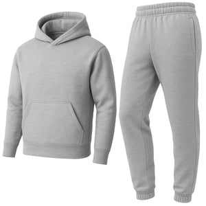 Men’s Heavyweight Soft Fleece Cotton Blend Pullover Hoodie & Sweatpants Jogging Set (S-2XL) view 5