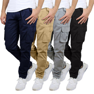2-Pack Men's Flex-Stretch Cotton Cargo Pants – Comfortable, Durable & Versatile (31-Inch Inseam) view 1
