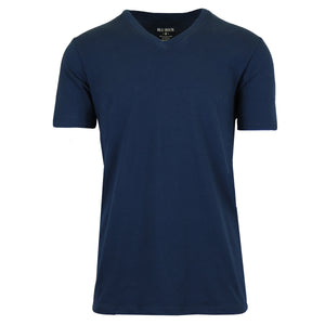 Men's Short Sleeve V-Neck Cotton - Stretch Tees view 3