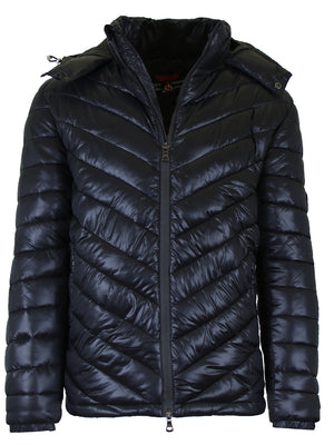 Men's Heavyweight Quilted Hooded Puffer Bubble Jacket (Sizes, S to 2XL) view 3