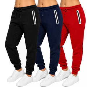 3-Pack Women's Loose-Fit Fleece-Lined Jogger With Heat Seal Zipper Side Pockets view 6