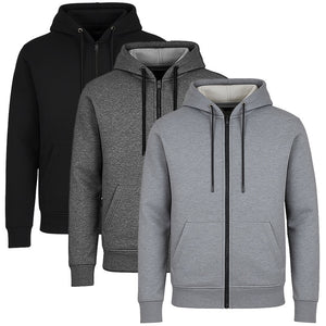 3-Pack Men’s Fleece-Lined Full-Zip Hoodie (S-3XL) view 6