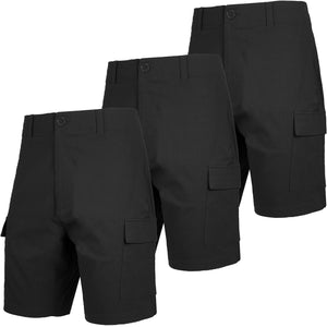 Men’s 3-Pack Super Stretch Cargo Shorts with Button Closure and Zipper Pockets (Sizes: 30-42) view 6