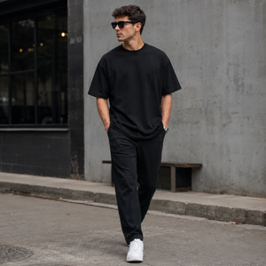 Men's Oversized Heavyweight Loose Fit Cotton Crew Tshirts view 1
