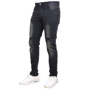 Men's Stretch Ripped Jeans - Authentic Denim Look with Flexibility & Comfort (Sizes: 30-42) view 5