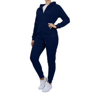 Women's Fleece-Lined Full-Zip Hoodie & Jogger 2-Piece Set view 6