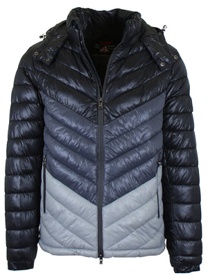 Men's Heavyweight Quilted Hooded Puffer Bubble Jacket (Sizes, S to 2XL) view 2