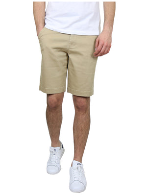 Men's 5-Pocket Flat-Front Stretch Twill Chino Shorts (Size 30-42) view 3