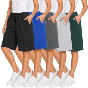 5-Pack Women's Loose Fit Cotton Blend Lounge Shorts view 1