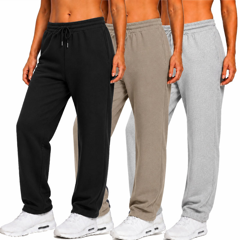 3-Pack Women’s Heavyweight Loose Fit Fleece Sweatpants (S–3XL)