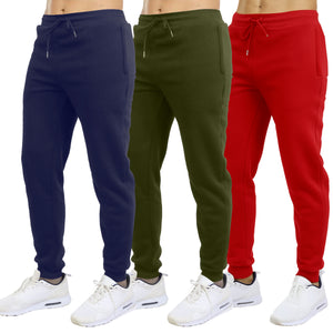 3-Pack Mens Slim Fit Fleece Jogger Sweatpants (S-2XL) view 6