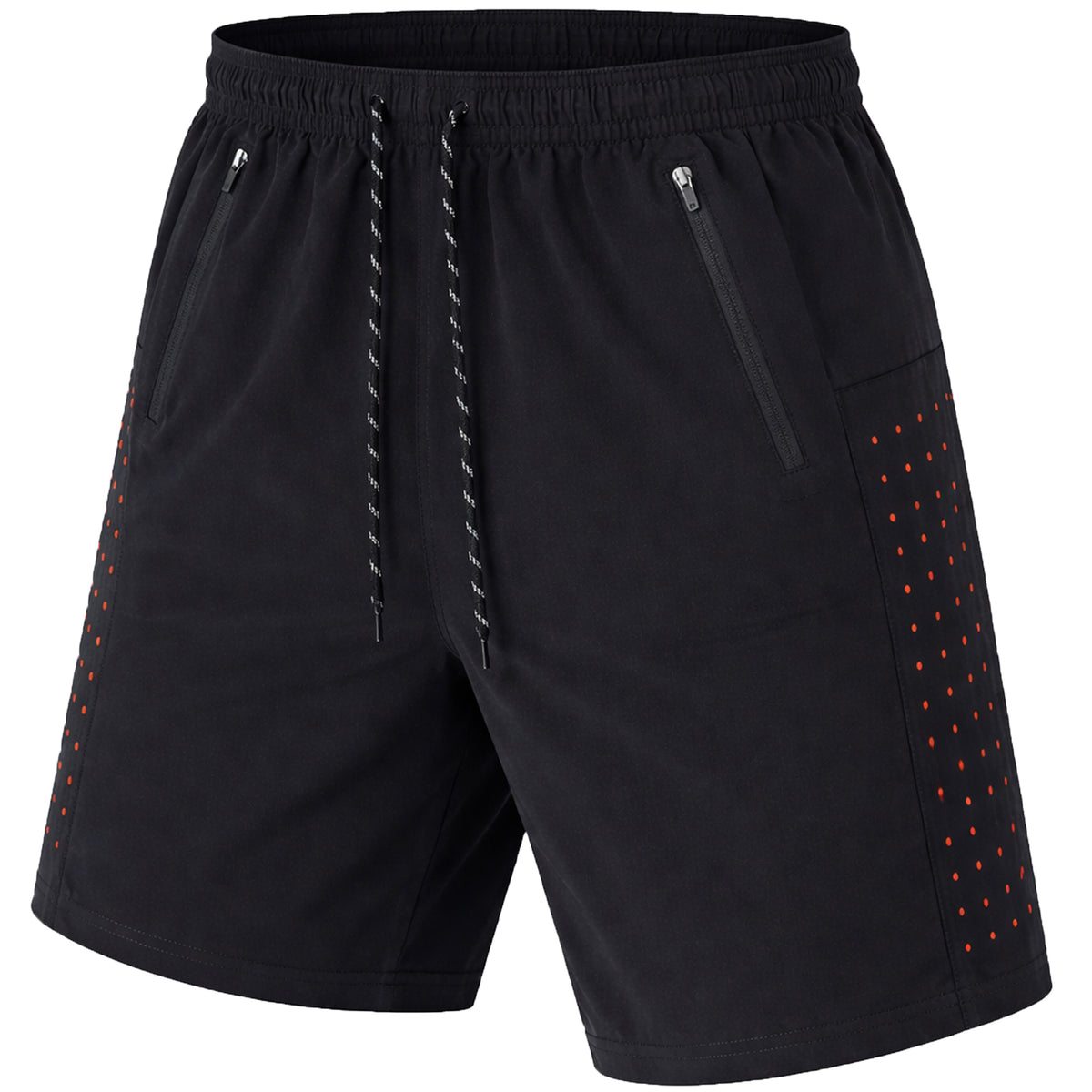 Men's Performance Training Shorts With Zipper Pockets (Sizes, S to 2XL)