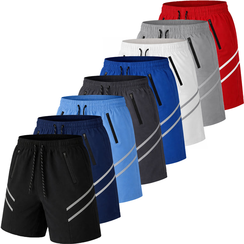 Men's Performance Training Shorts With Zipper Pockets (Sizes, S to 2XL)