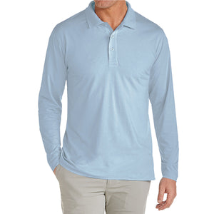 Mens Long Sleeve Stretch Pique Polo Shirt (S-2XL) view 5