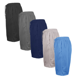 5-Pack Men's Open Mesh Shorts – Moisture-Wicking Athletic Shorts for Workout, Gym & Casual Wear view 4
